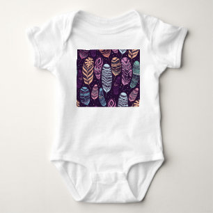 Body Plumes ethniques : motif noir et blanc