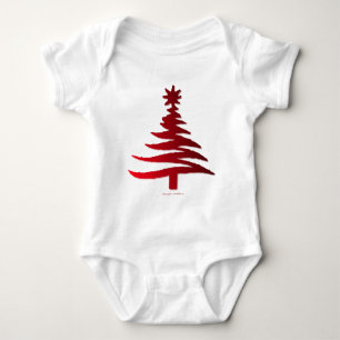 Body Pochoir d'arbre de Noël rouge