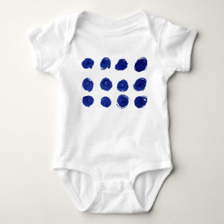 Body Point polka, aquarelle bleu indigo.
