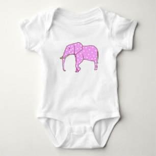Body Pois blancs sur le corps d'éléphant rose