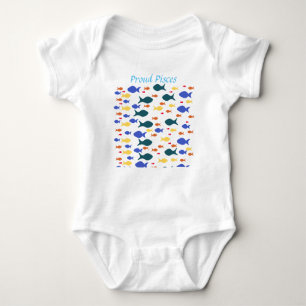 Body Poissons Bébé Jersey Bodysuit, Blanc