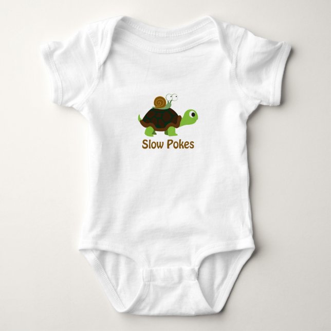 Body Pokes lents Cute Turtle et Snail (Devant)