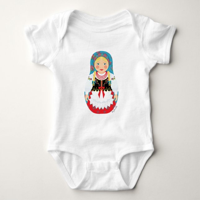 Body Pole Matryoshka Baby Bodysuit (Devant)