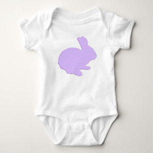 Body Polka Violet Point Silhouette Lapin Pâques Creeper