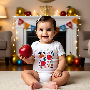 Body 🍎 Pommes et abeilles avec texte personnalisé