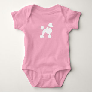 Body Poodle Baby shower Chien Chien Chiot Rose Girl