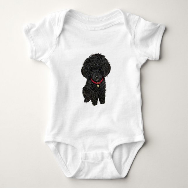 Body Poodle miniature ou jouet - Noir 1 (Devant)