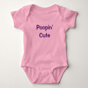 Body Poopin' mignon Bébé rose Fille Romper Nouveau-né