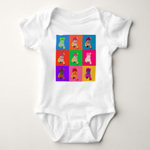 Body Pop Art Teddy Bear Baby Bodysuit