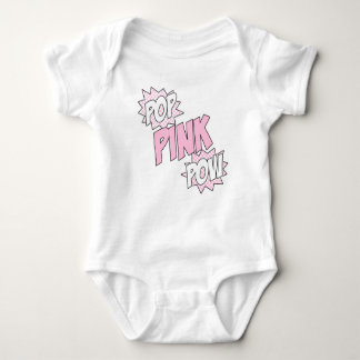 Body Pop Pink Pow - Costume bébé Jersey (Blanc)