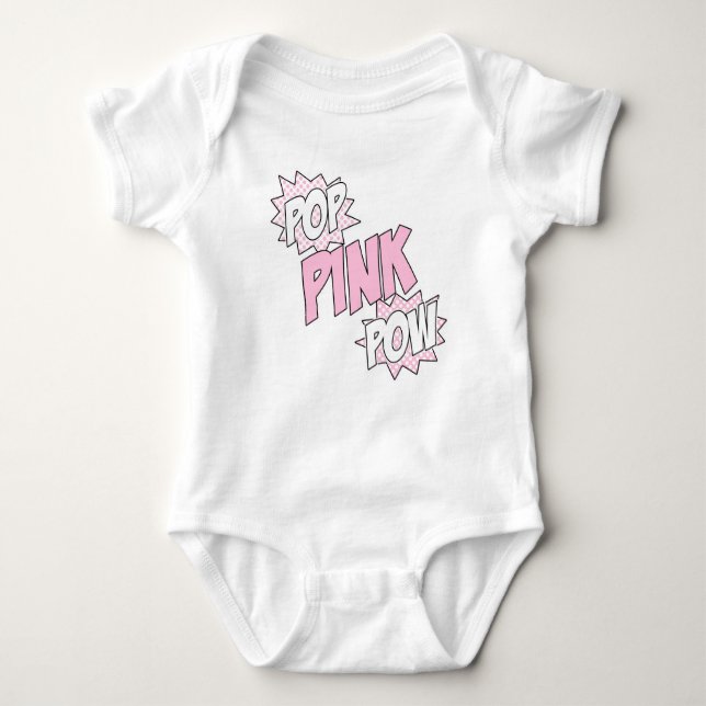 Body Pop Pink Pow - Costume bébé Jersey (Blanc) (Devant)