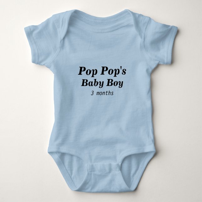 Body Pop Pop's Baby Boy T Shirt (Devant)
