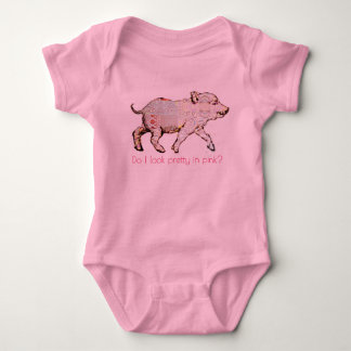 Body Porc et papillons roses