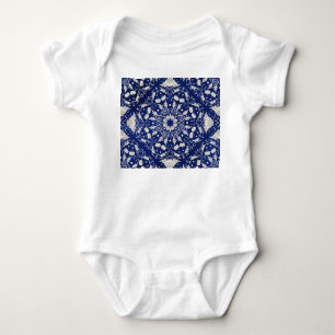 Body Porcelaine chinoise : Aquarelle bleue Florale