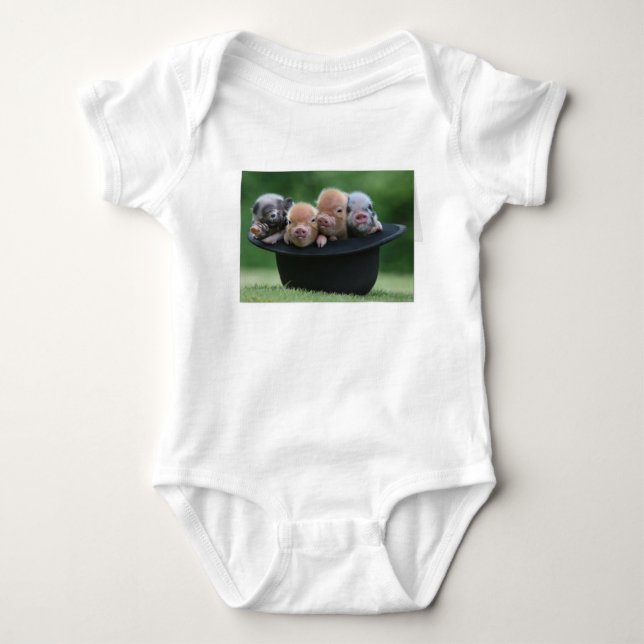 Body Porcs Dans Un Bodysuit Casquette Pour Bébé (Devant)