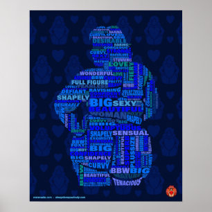 Body Positive Monde poster 3 en bleu