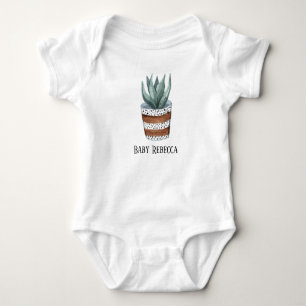 Body Pot Succulent Houseplant Custom Baby Bodysuit