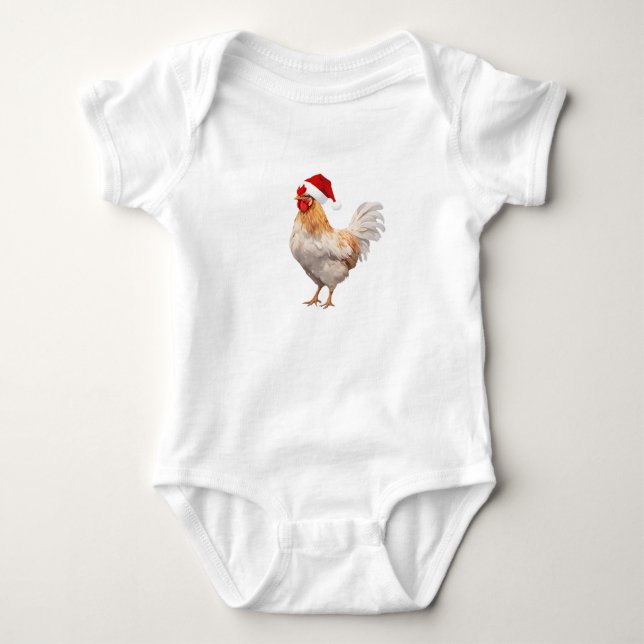 Body Poulet de Noël, Coq de Noël, Vacances (Devant)