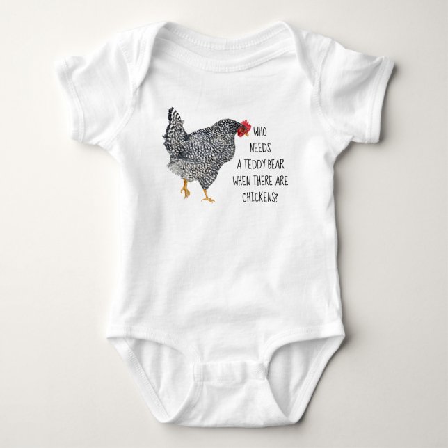 Body Poulet de roche barrée avec T-shirt texte amusant (Devant)