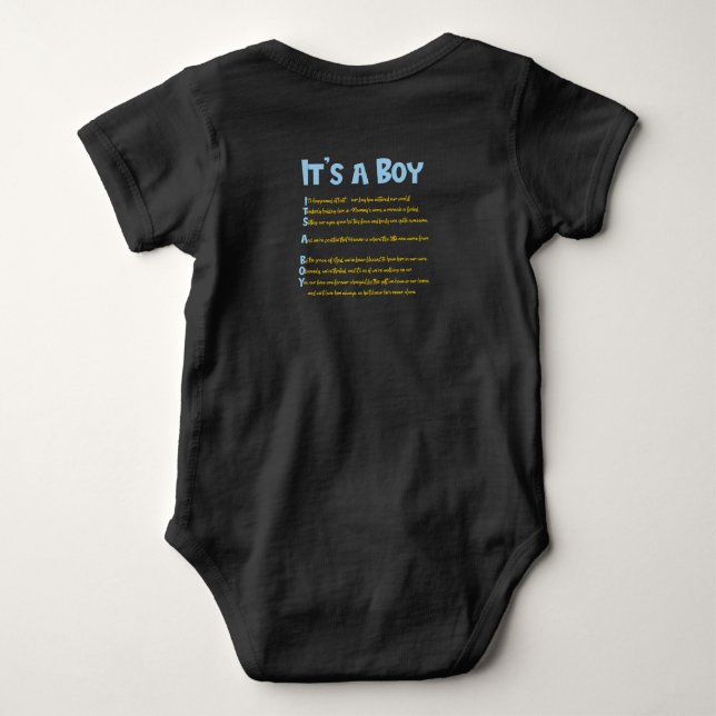 Body pour bébé "C'est un garçon" (Dos)