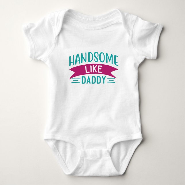Body pour bébé garçon beau comme papa (Devant)