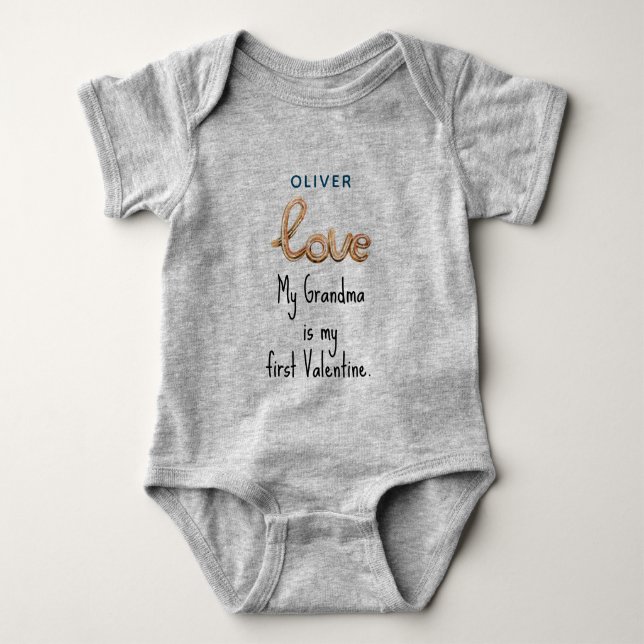 Body pour bébé heureux de la Saint-Valentin nouvea (Devant)