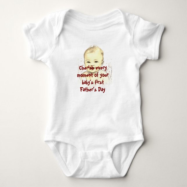 Body pour bébé 'Joyeuse première fête des pères' (Devant)