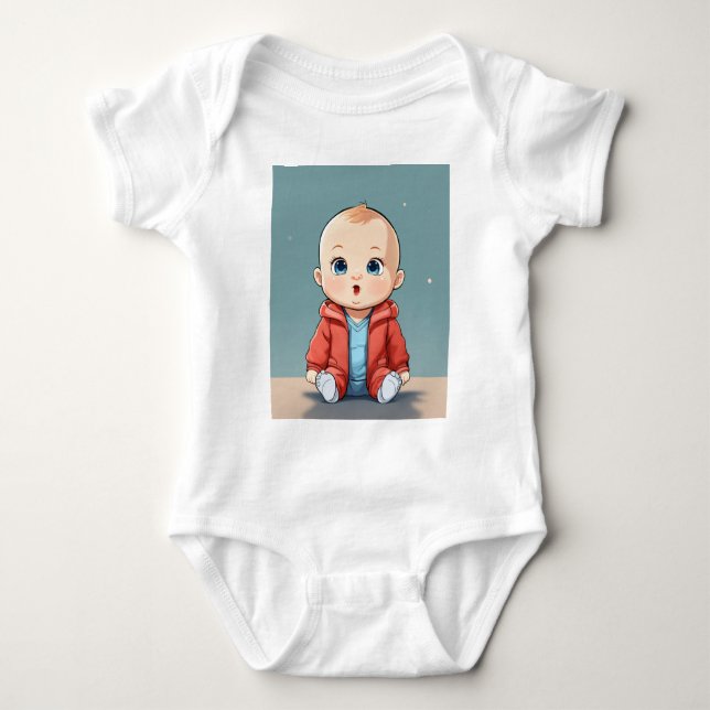 Body pour bébé personnalisé | Jersey super doux |  (Devant)