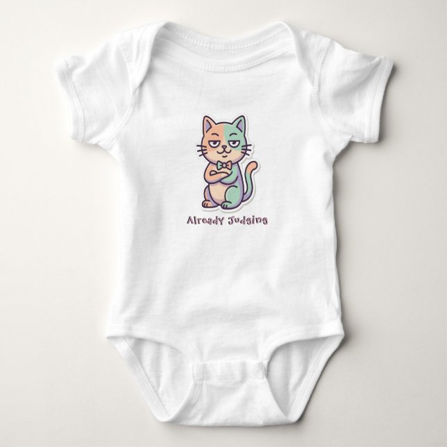Body pour bébé 'Petit chat, grande attitude' (Devant)