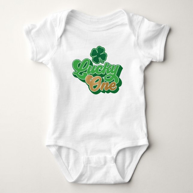 Body pour bébé St. Patrick's Day Chanceux (Devant)