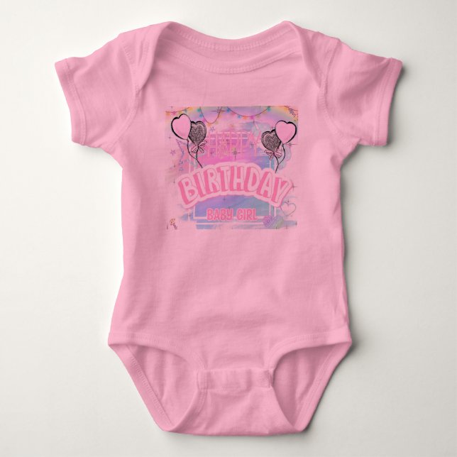 Body Pour la conception de l'anniversaire de bébé fille (Devant)