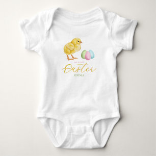 Body Poussin et œufs pastel avec le nom de bébé pour so