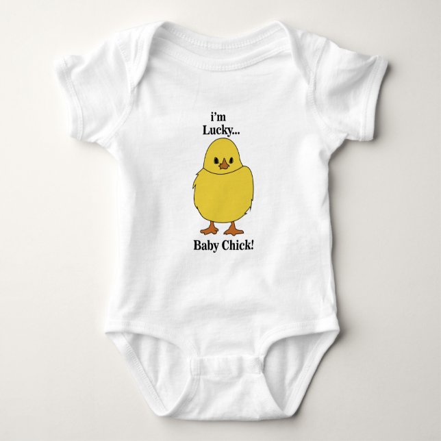 Body Poussins Je Suis Chanceux Bébé Poussin (Devant)