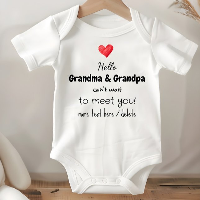 Body Pregnancy Announcement Idea, Future Grandparents,  (Grandbaby Announcement Bodysuit: going to be Grandma & Grandpa)