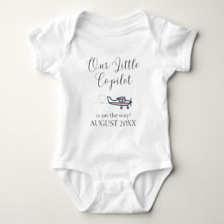 Body Pregnancy Baby Girl Pink Airplane Little Co-Pilot