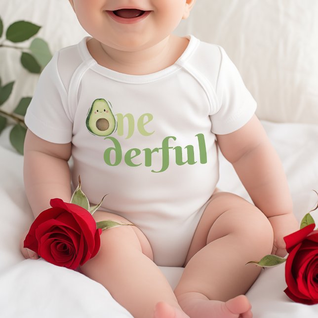 Body Premier anniversaire d'Onederful Avocat (Onederful Avocado 1st Birthday Baby Bodysuit)