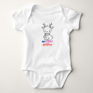 Body Premier bébé de Noël, mignon bébé Reindeer costume