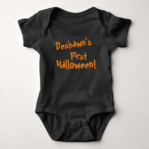 Body Premier Halloween noir avec lettres orange