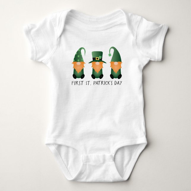 Body Premier Jour de la Saint Patrick Gnomes Green Oran (Devant)