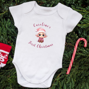 Body Premier Noël Baby Girl Elf Personnalisé