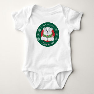 Body Premier Noël de bébé ours polaire personnaliser