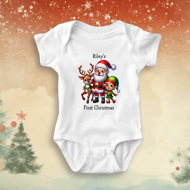 Body Premier Noël de bébé personnalisé (Créateur téléchargé)