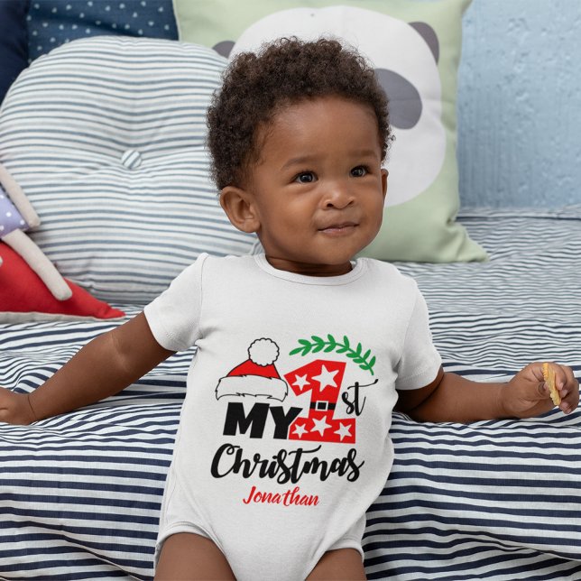 Body Premier Noël du bébé sur mesure Santa Hat Stars (Créateur téléchargé)
