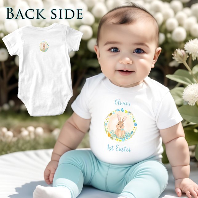 Body Premier Pâques Personnalisé Baby boy Baby Bodysuit (First Easter Personalized Baby boy Baby Bodysuit)
