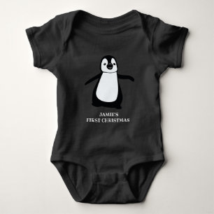 Body Premier pingouin mignon de Noël   du bébé