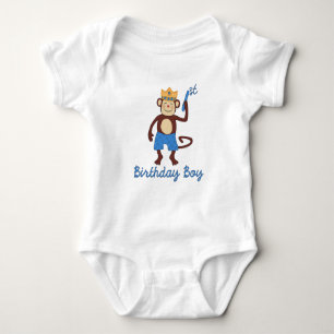Body Premier T-shirt de garçon de singe d'anniversaire