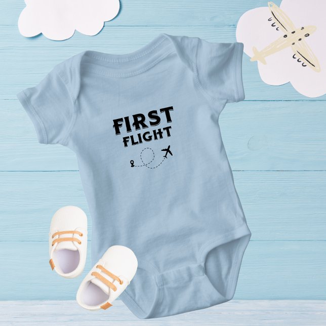 Body PREMIER VOL de bébé, Avion Cool, Voyage, Mignon Bl (Créateur téléchargé)