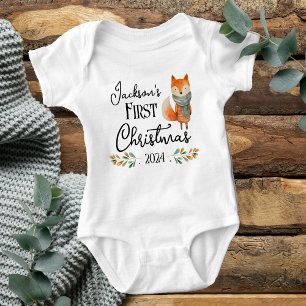 Body Première Aquarelle de Noël Cute Fox
