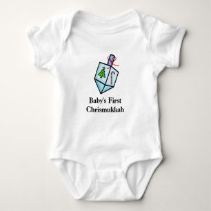 Body Première chemise de bébé de Chrismukkah Dreidel