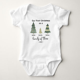 Body Première famille de Noël de trois t-shirt Baby